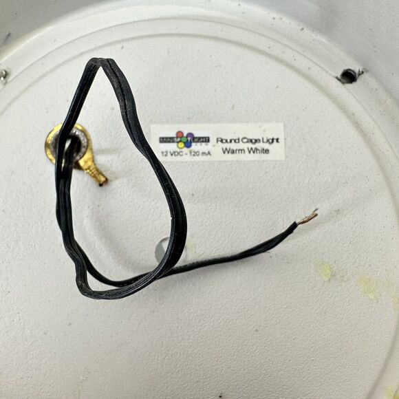 Minispotlight.com 12v 8” Round Caged Light Warm White Haunted House Escape Room - Picture 7 of 10